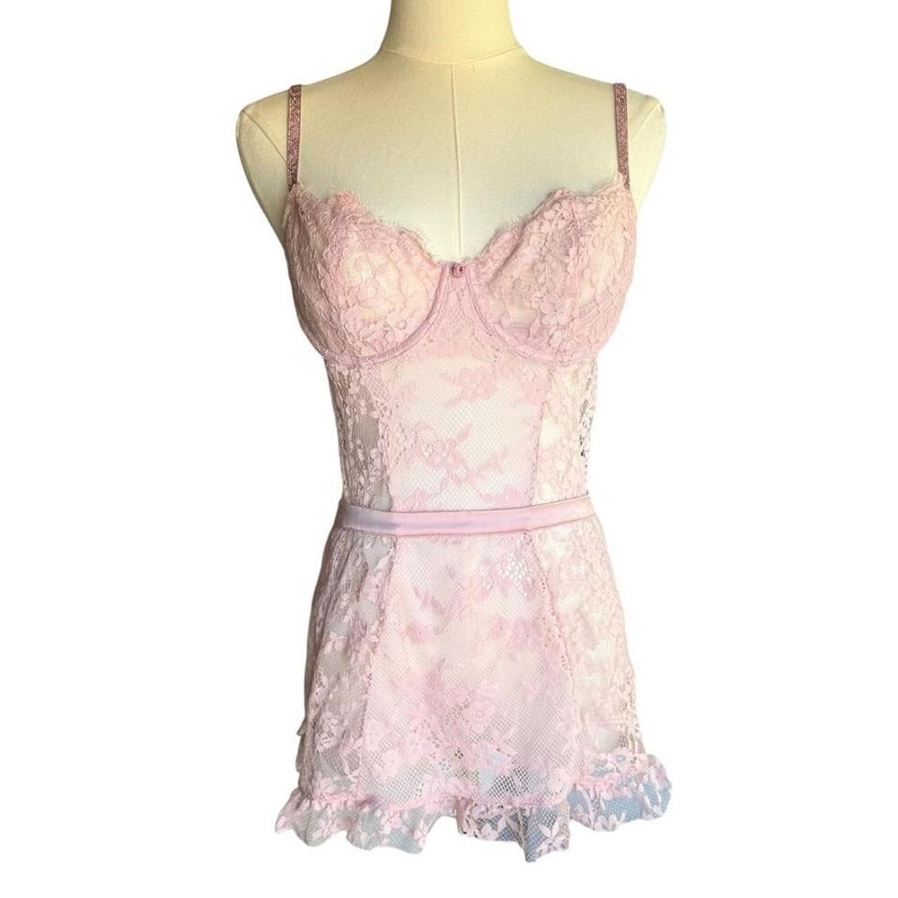 Victoria secret pink lace lingerie